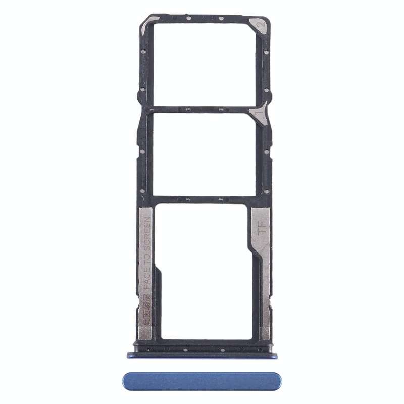 For Xiaomi Poco M4 Pro SIM Card Tray + SIM Card Tray + Micro SD Card Tray (Dark Blue)