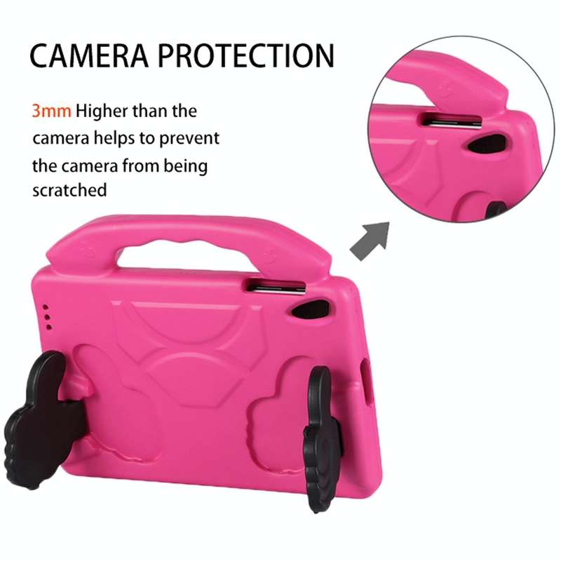 For Lenovo Tab M10 HD 2nd Gen TB-X306X/F/N 2020 EVA Shockproof Tablet Case with Thumb Bracket(Ros...