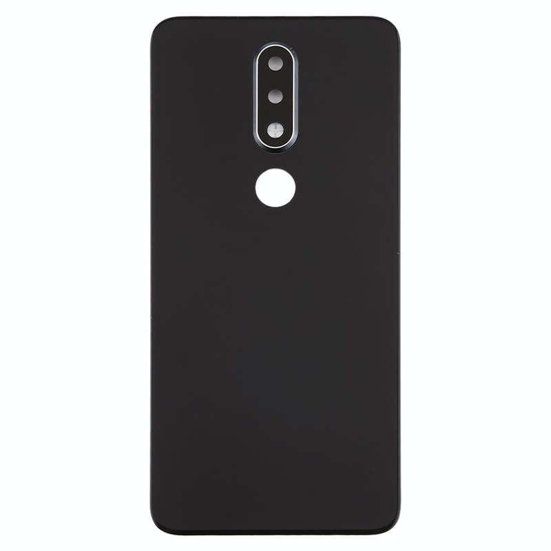 Battery Back Cover with Camera Lens for Nokia X6 (2018) / 6.1 Plus TA-1099 TA-1103(Black)