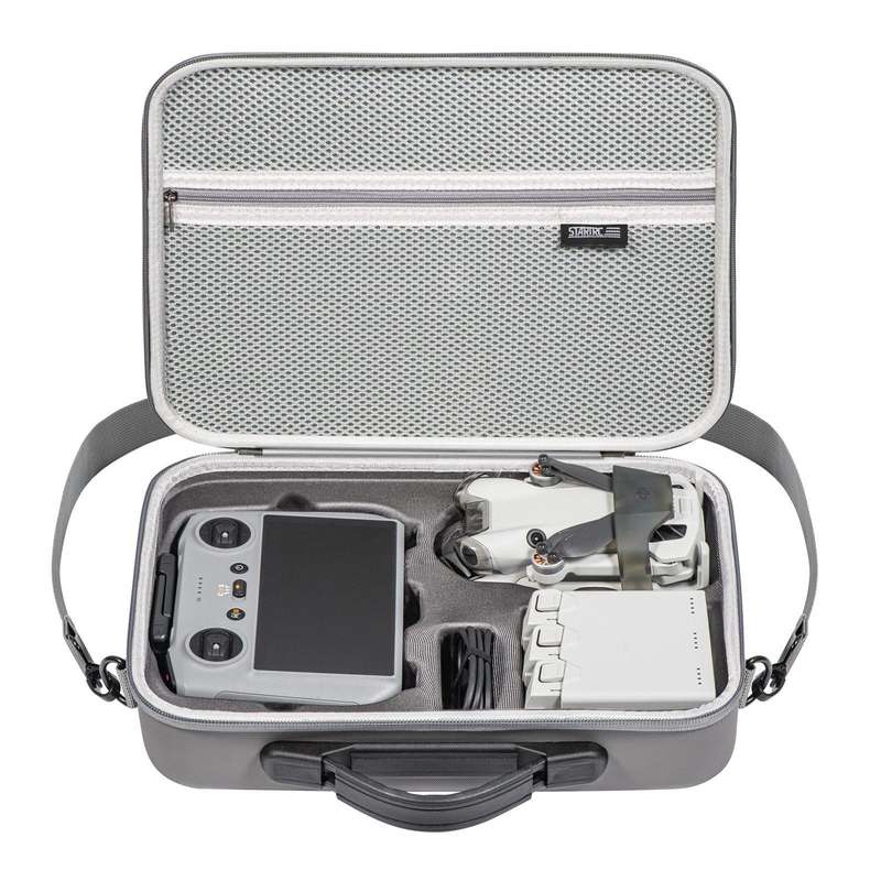 For DJI Mini 4 Pro / RC 2 with Screen STARTRC Shoulder Storage Bag PU Handbag(Grey)