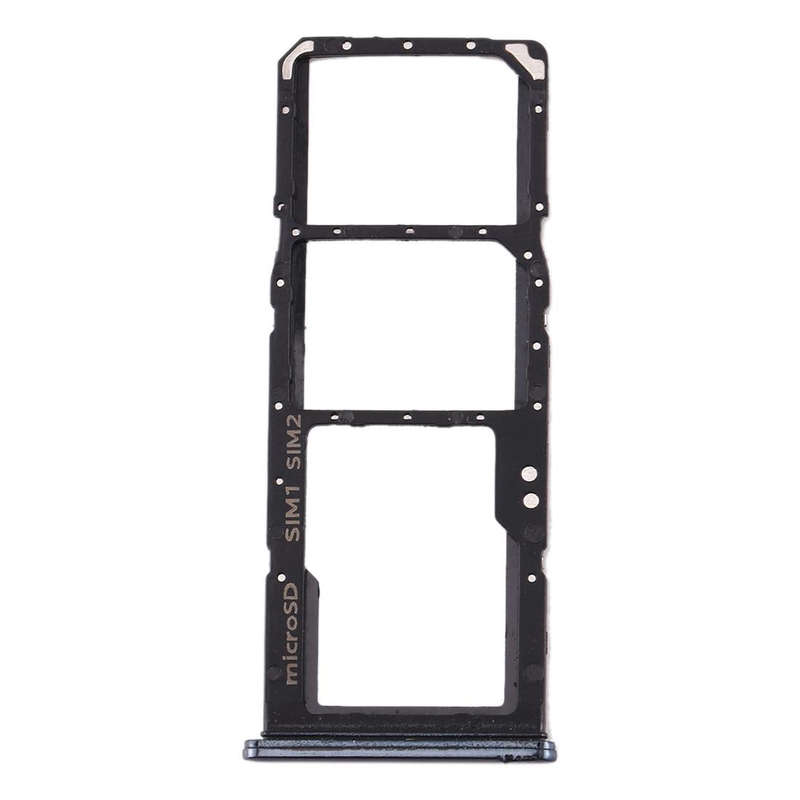 For Galaxy A70 SIM Card Tray + SIM Card Tray + Micro SD Card Tray (Black)