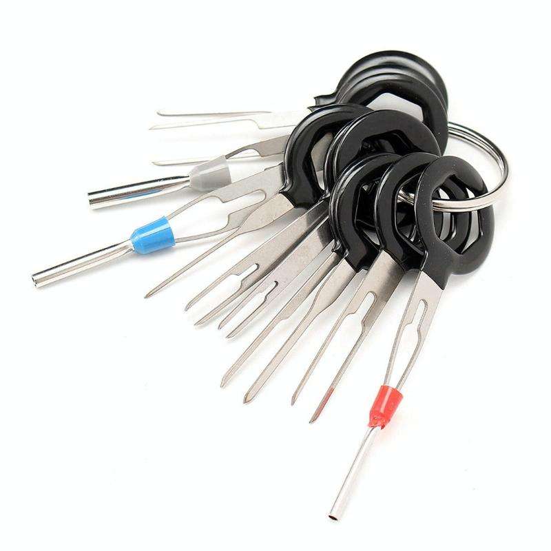 11 PCS Car Extractor Terminal Removal Tool Kit Electrical Wiring Crimp Connector Puller Release P...