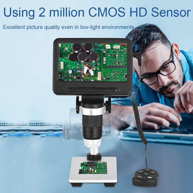 500X/1000X 5-Inch Screen WIFI HD 2 Million Pixel Maintenance Electron Microscope, Specification: ...