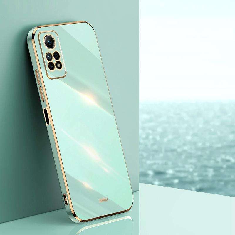 For Xiaomi Redmi Note 12 Pro 4G XINLI Straight Edge 6D Electroplate TPU Phone Case(Mint Green)