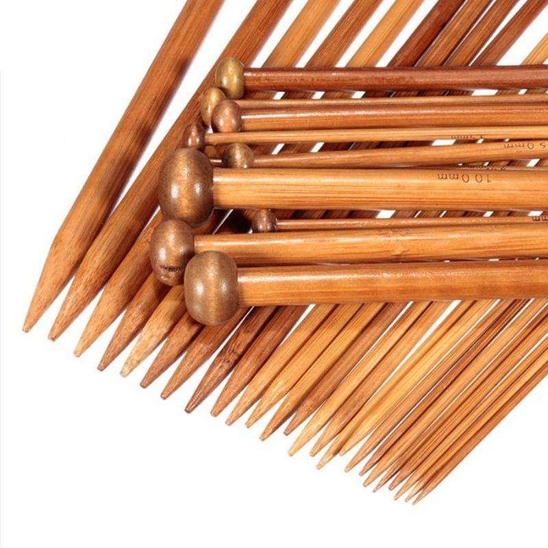36 in 1 Knitting Needle Carbonize Bamboo Crochet Knitting Needles