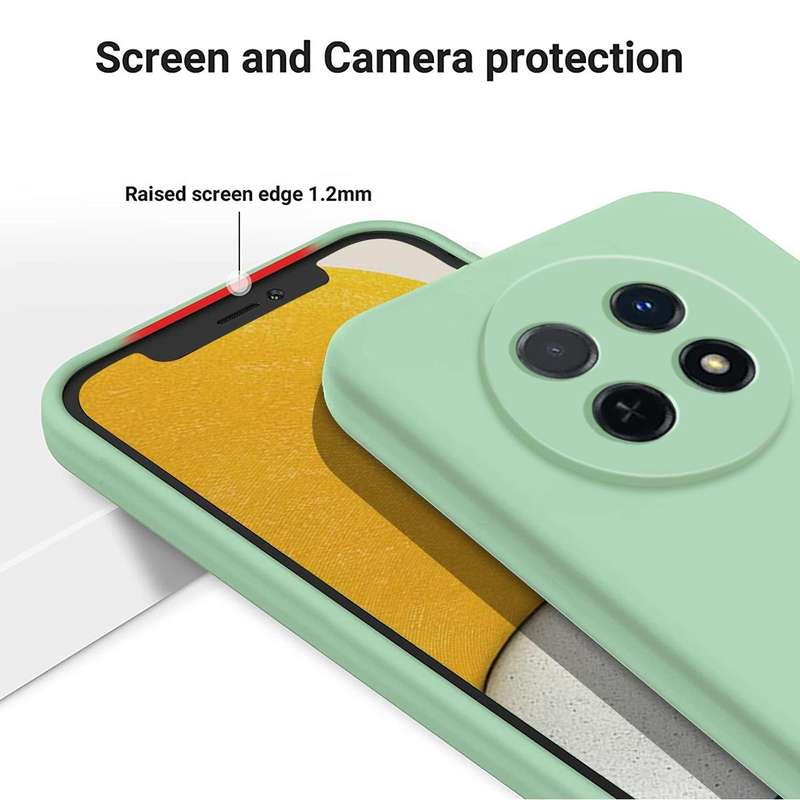 For Huawei Nova Y91 4G Solid Color Liquid Silicone Dropproof Full Coverage Protective Case(Green)
