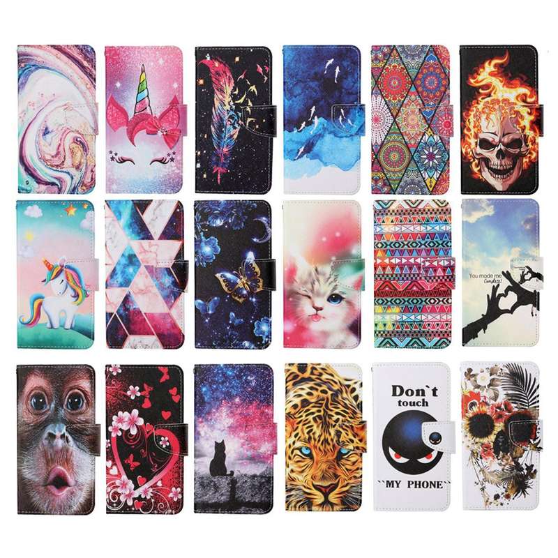For Samsung Galaxy A50 / A30s Colored Drawing Pattern Horizontal Flip Leather Case with Holder & ...