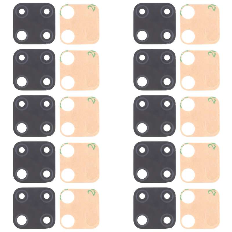 For OPPO Realme C25 RMX3193, RMX3191 10pcs Back Camera Lens
