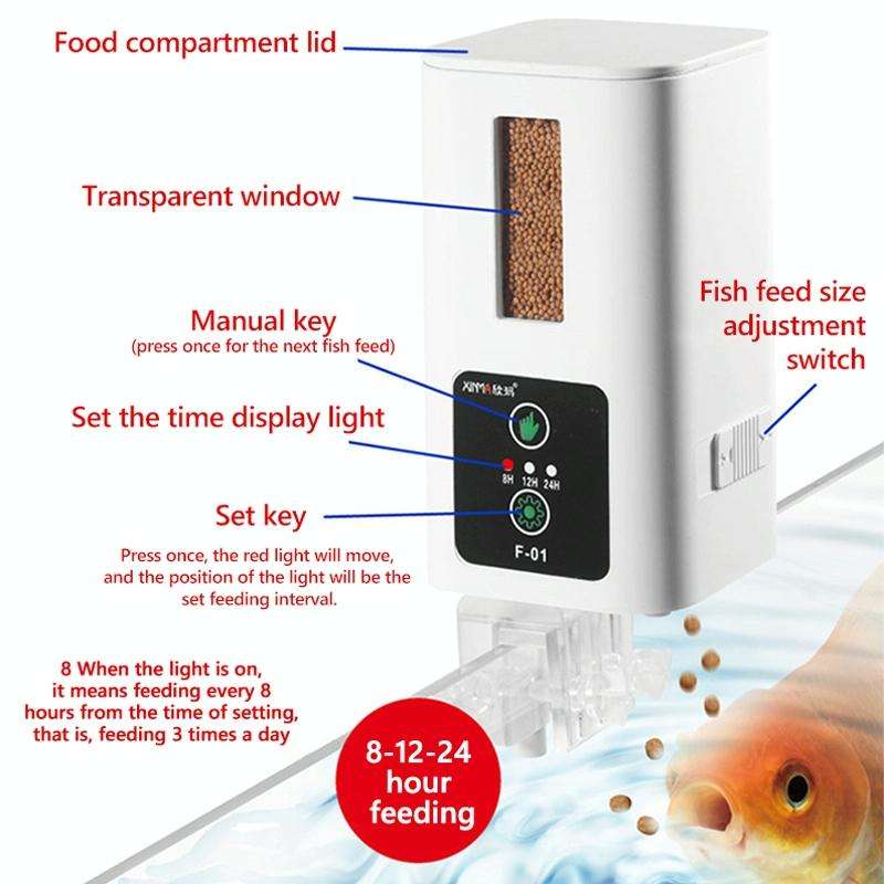 XINMA F-01 400ml Fish Tank Automatic Feeding Device Aquarium Intelligente Timing High-capacity Fi...
