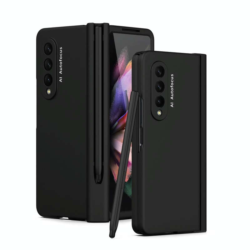 For Samsung Galaxy Z Fold3 5G Macaron Hinge Phone Case with Stylus Pen Fold Edition & Protective ...