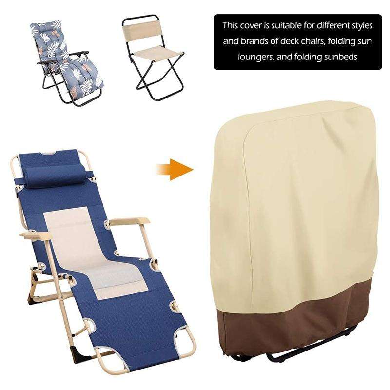 82x93cm Outdoor Deck Chair Cover Waterproof Garden Terrace Patio Chair Cover, Fabric: 420D Oxford...