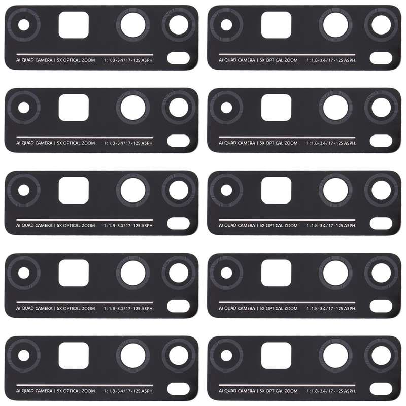 For Huawei Nova 7 Pro 5G  10pcs Back Camera Lens (Black)