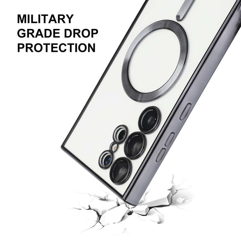 For Samsung Galaxy S22 Ultra 5G ENKAY Electroplated MagSafe Shockproof TPU Phone Case with Lens F...