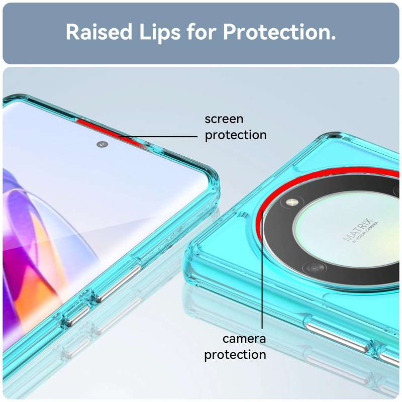 For Honor X9a Candy Series TPU Phone Case(Transparent Blue)