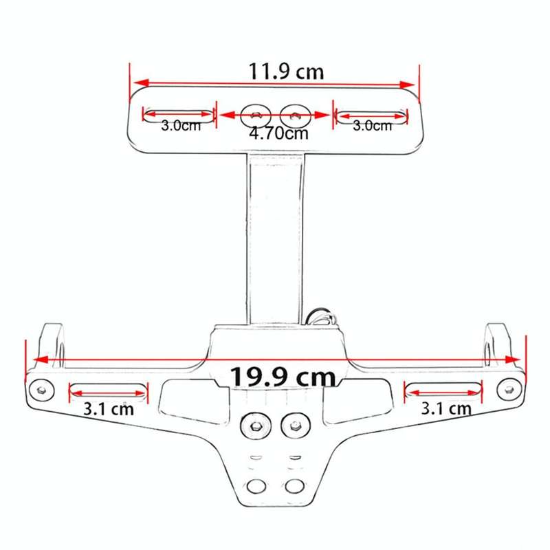 LPF013 Motorcycle Modification Accessories Universal Aircraft Shape Aluminum Alloy License Plate ...