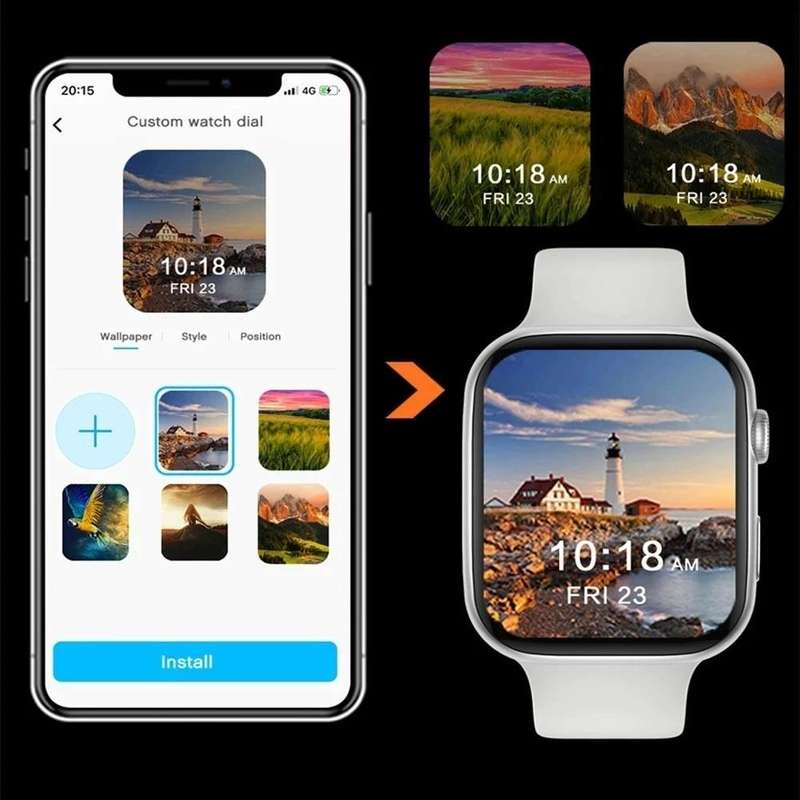 T500 Plus 1.44 inch Color Screen Smart Watch,Support Heart Rate Monitoring/Blood Pressure Monitor...