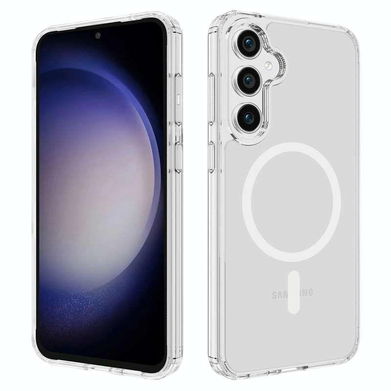For Samsung Galaxy S23 FE 5G MagSafe Clear Acrylic PC Hybrid TPU Phone Case(Transparent)