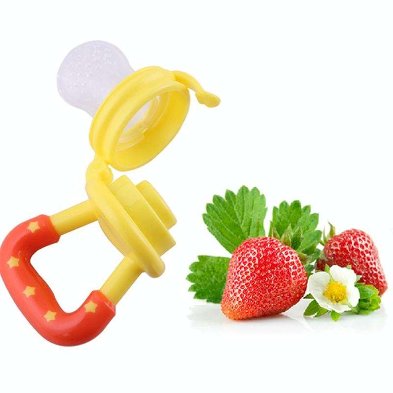 3 PCS Portable Baby Infant Food Nipple Feeder Silicone Pacifier Silicone Baby Soother, Random Col...