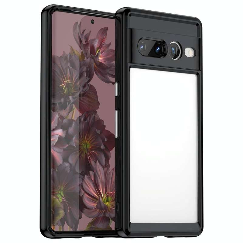 For Google Pixel 7 Pro 5G Colorful Series Acrylic + TPU Phone Case(Black)