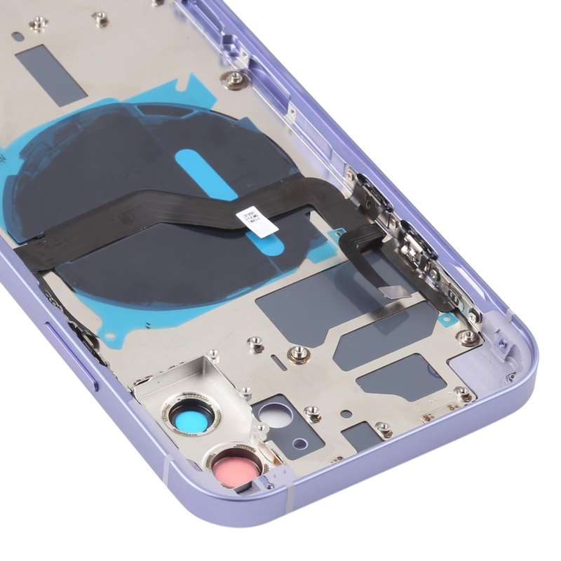 Battery Back Cover (with Side Keys & Card Tray & Power + Volume Flex Cable & Wireless Charging Mo...