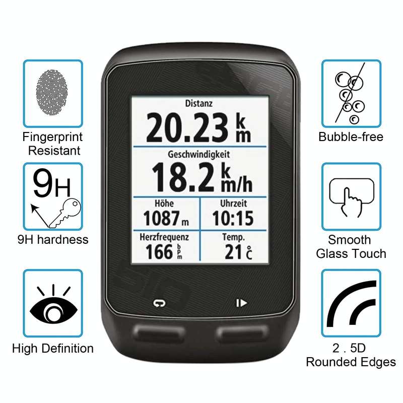For Garmin Edge 510 0.26mm 2.5D 9H Tempered Glass Film Screen Protector