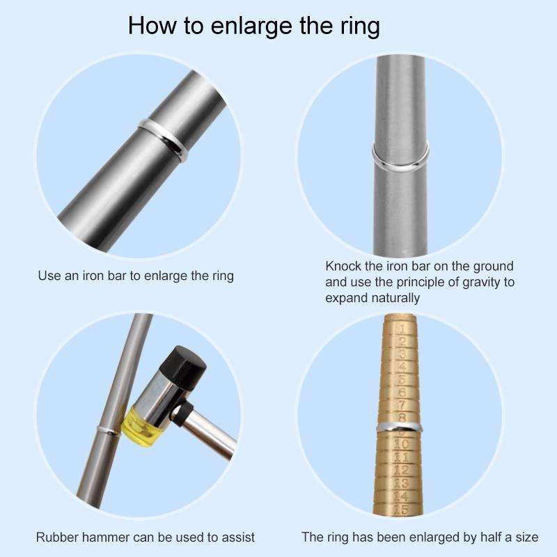 2 PCS Ring Measurement Tool Ring Formation Repair Correction Adjustment Tools,Style: Wooden Ring ...