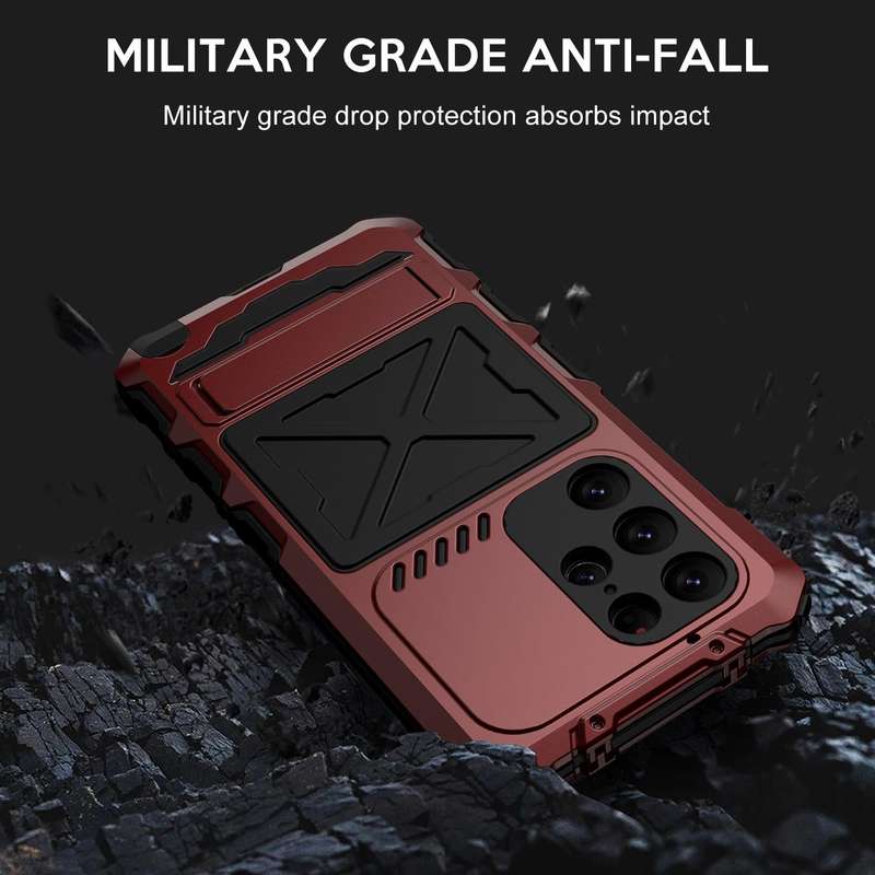 For Samsung Galaxy S23 Ultra 5G R-JUST Life Waterproof Dustproof Shockproof Phone Case(Red)