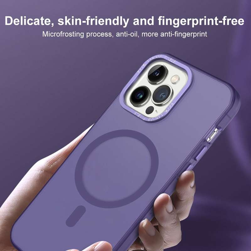 For iPhone SE 2022 / 2020 / 8 / 7 MagSafe Frosted Translucent Mist Phone Case(Black)