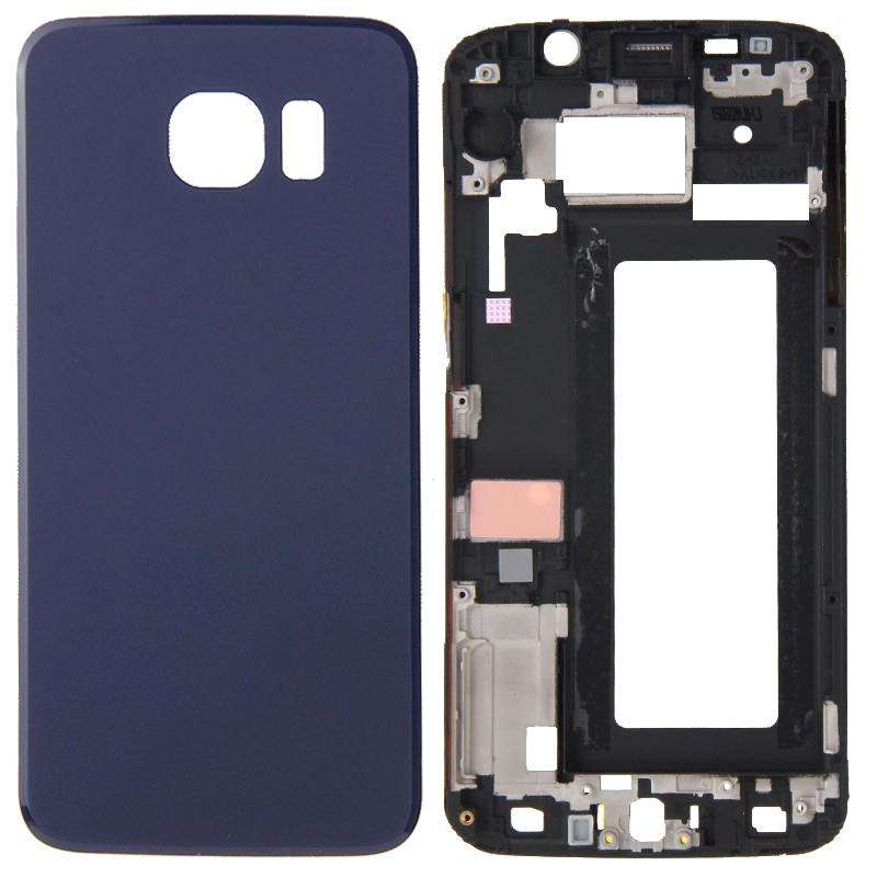 For Galaxy S6 Edge / G925 Full Housing Cover (Front Housing LCD Frame Bezel Plate + Battery Back ...