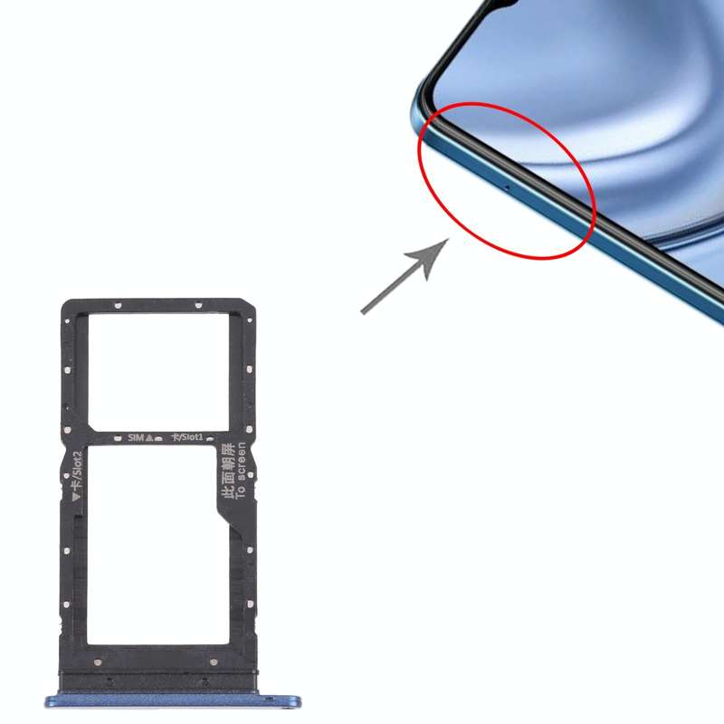 SIM Card Tray + SIM Card Tray / Micro SD Card Tray for Honor Play 20 (Blue)