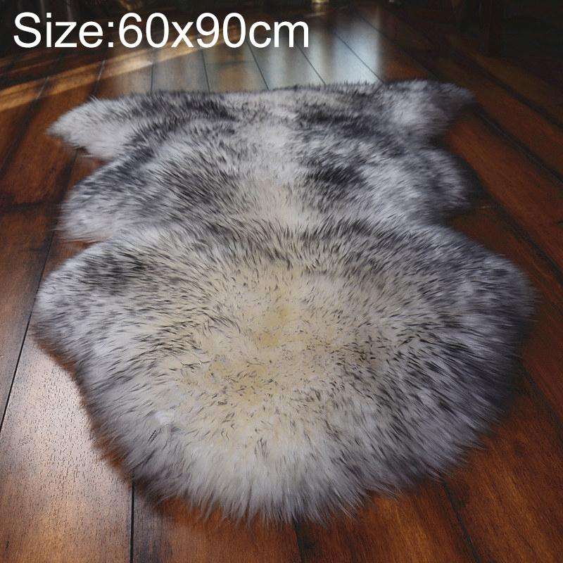 Wool Sofa Cushion Fur Full Sheepskin Carpet Window Decoration Mat, Size: 60x90cm(White Dust)