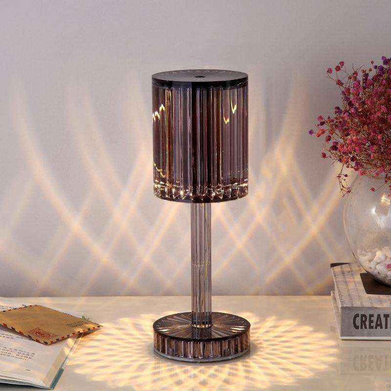 USB Charging Touch Diamond Crystal Table Lamp, Specification: USB Charging(RGB with Remote Contro...