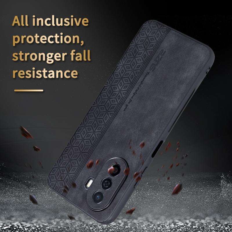 For Huawei Enjoy 50 / nova Y70 AZNS 3D Embossed Skin Feel Phone Case(Dark Green)