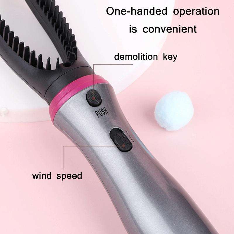 5 in 1 Curling And Straightening Hot Air Comb(EU Plug 220V Gray)