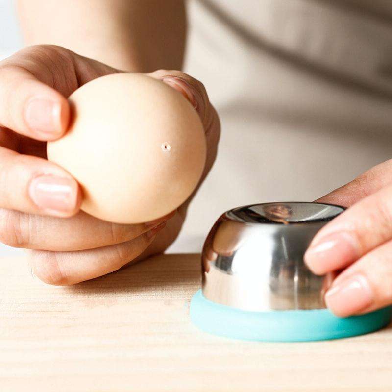 304 Stainless Steel Needle Egg Machine Boiled Egg Puncher Thorn Egg Machine(Black)
