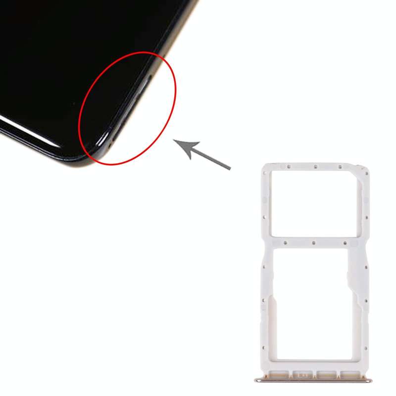 SIM Card Tray + SIM Card Tray / Micro SD Card Tray for Huawei Nova 4e(Silver)