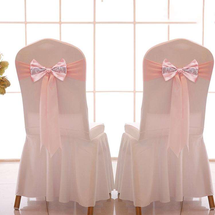 For Wedding Events Party Ceremony Banquet Christmas Decoration Chair Sash Bow Elastic Chair Ribbo...