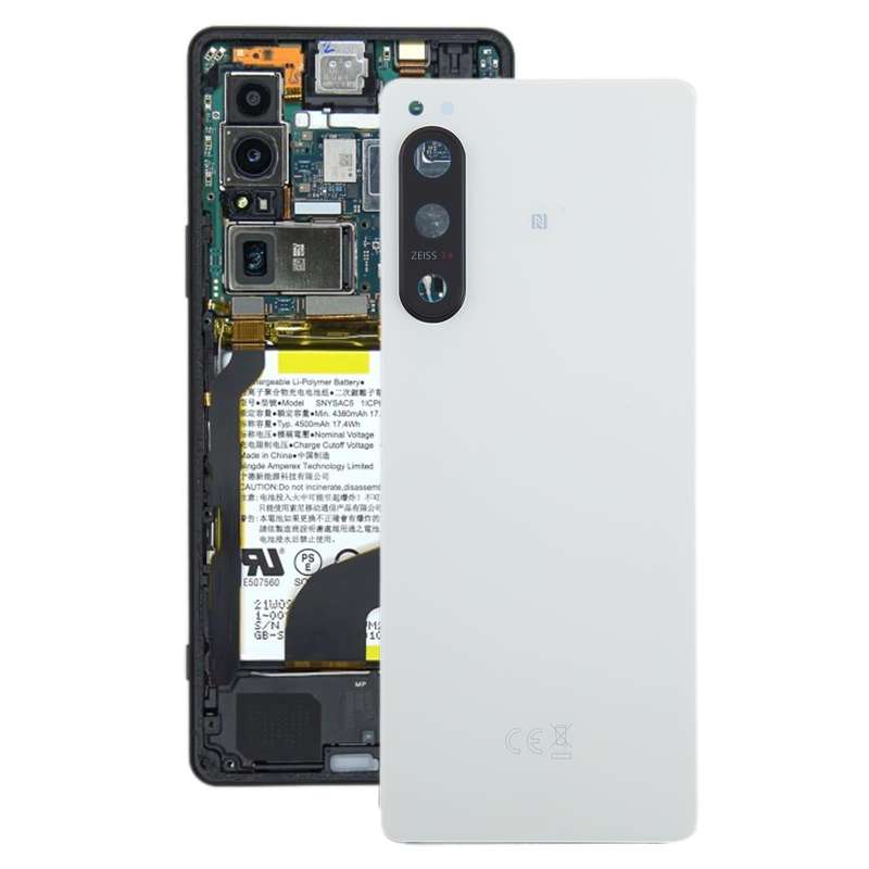 For Sony Xperia 5 IV Original Battery Back Cover with Camera Lens Cover(White)