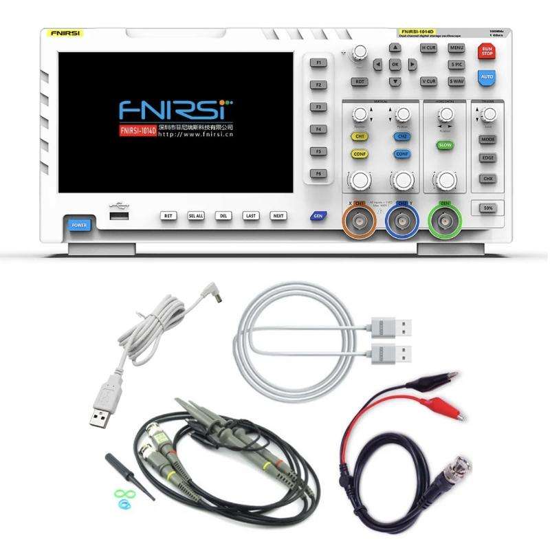 FNIRSI 1014D 2 in 1 Dual-channel 100M Bandwidth Digital Oscilloscope 1GS Sampling Signal Generato...