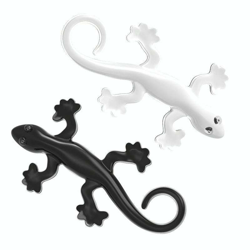 Anti-static Gecko 3D Stereo Car Sticker Decorative Stickers(White)