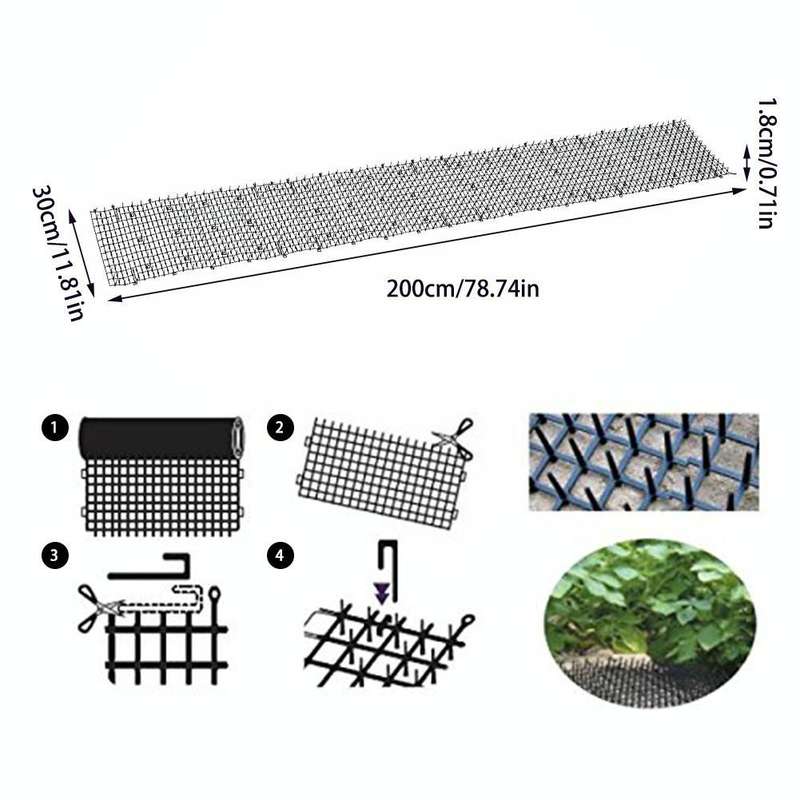 Anti-cat Net Spur Pad To Drive Cat And Dog Artifacts, Size:1.8CMx30CMx2M