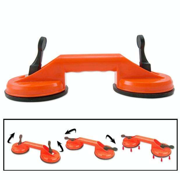 Double Suction Cup Dent Puller Glass Handle Repair Tool for PC / Laptop / iMac / LCD TV, Diameter...