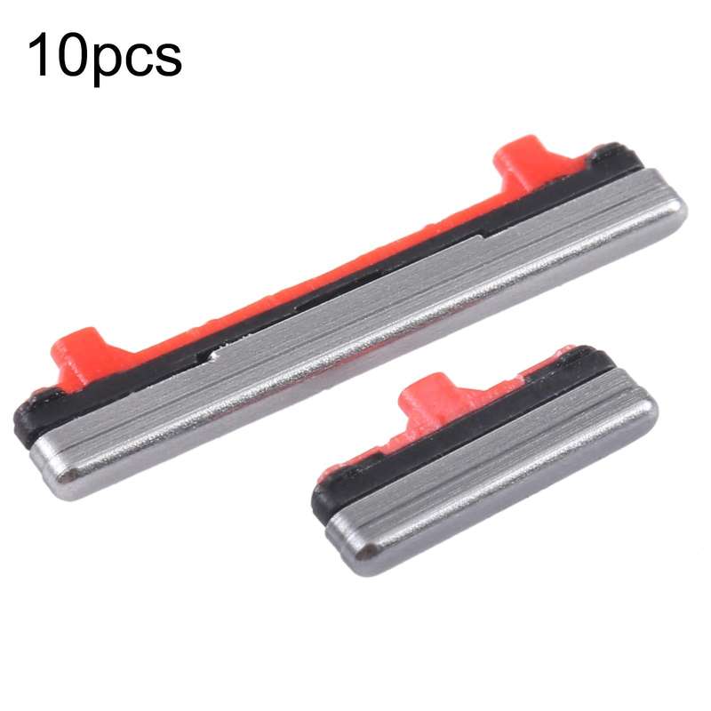 For Samsung Galaxy Note10 Lite SM-N770 10pcs Power Button + Volume Control Button(Grey)