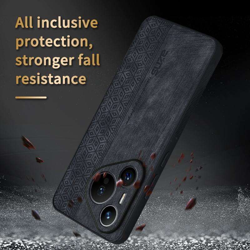 For Huawei Pura 70 Pro AZNS 3D Embossed Skin Feel Phone Case(Black)