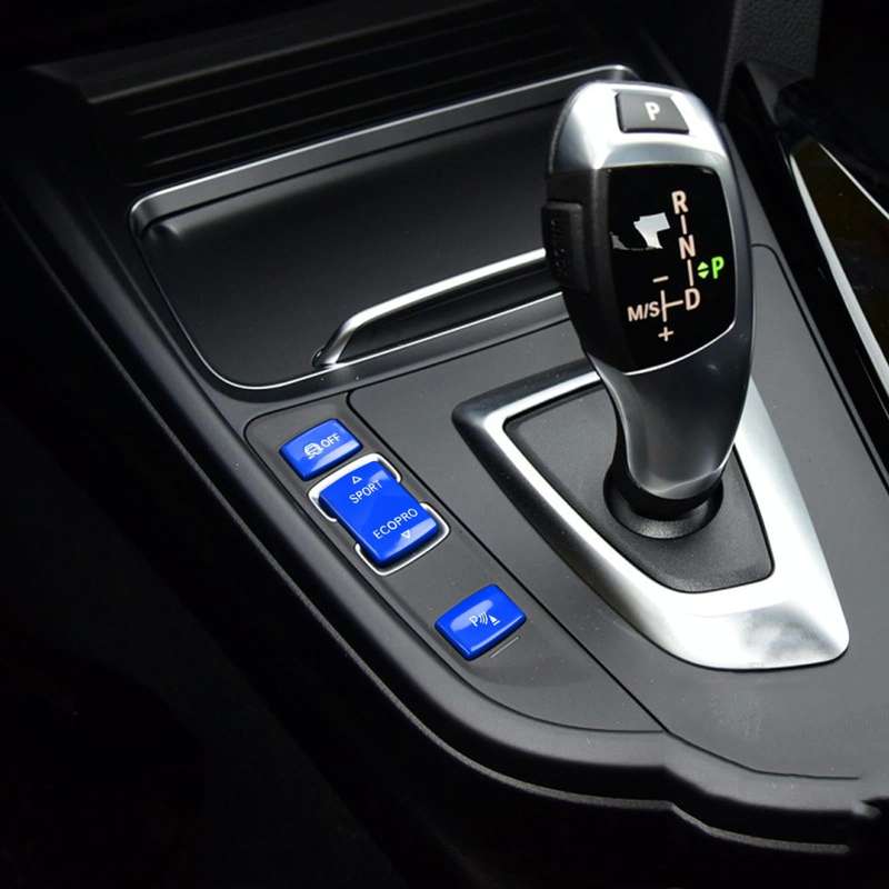 Car Gear Button Set for BMW 1 Series F20 2012-2018,Left and Right Drive(Blue)