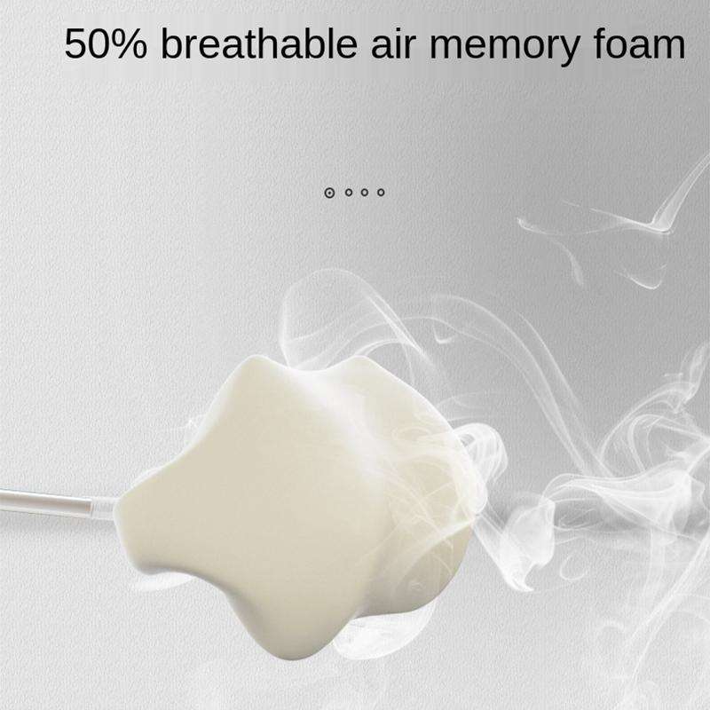 SR-09 Car Neck Pillow Memory Foam Lumbar Support, Style: Ordinary Headrest (Black)
