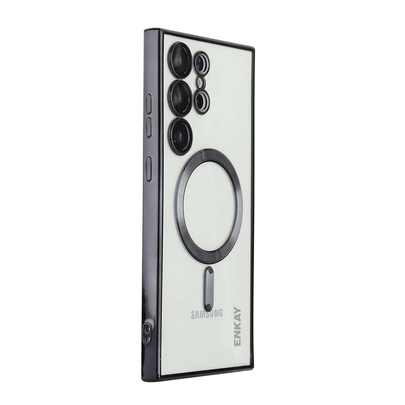 For Samsung Galaxy S22 Ultra 5G ENKAY Electroplated MagSafe Shockproof TPU Phone Case with Lens F...