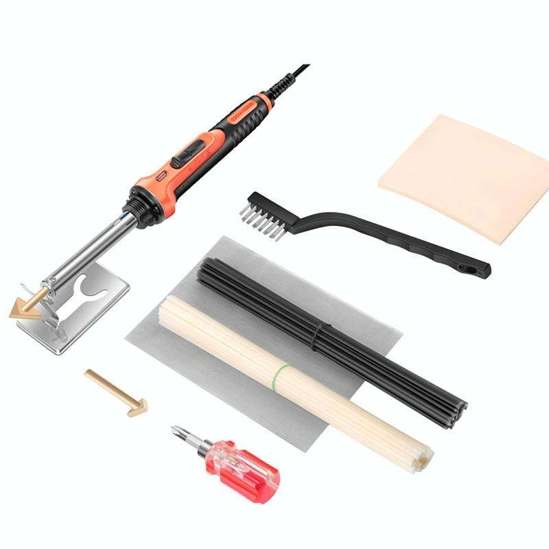 100W Electric Soldering Iron Plastic Welding Machine Car Bumper Repair Plier, EU Plug (Yellow)