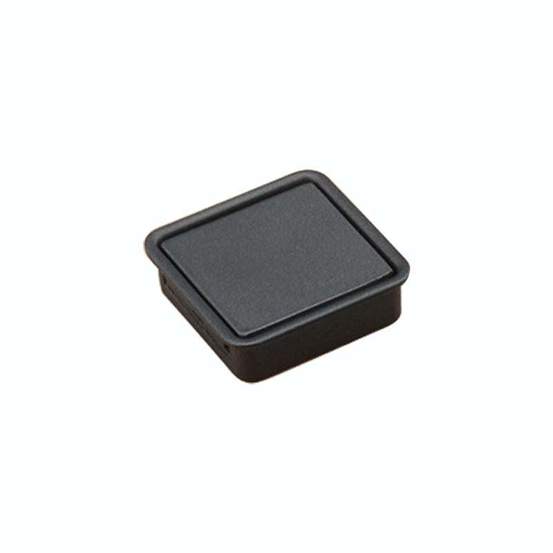 Simple Wardrobe Slotted Scrub Handle Concealed Recessed Drawer Invisible Handle, Single Hole (Black)