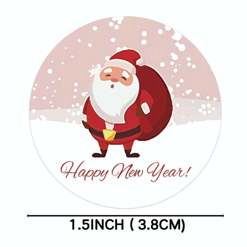 Christmas Santa Sticker Self-Adhesive Gift Tag, Size: 1.5 Inch/3.8cm( LG-210922-38-005)
